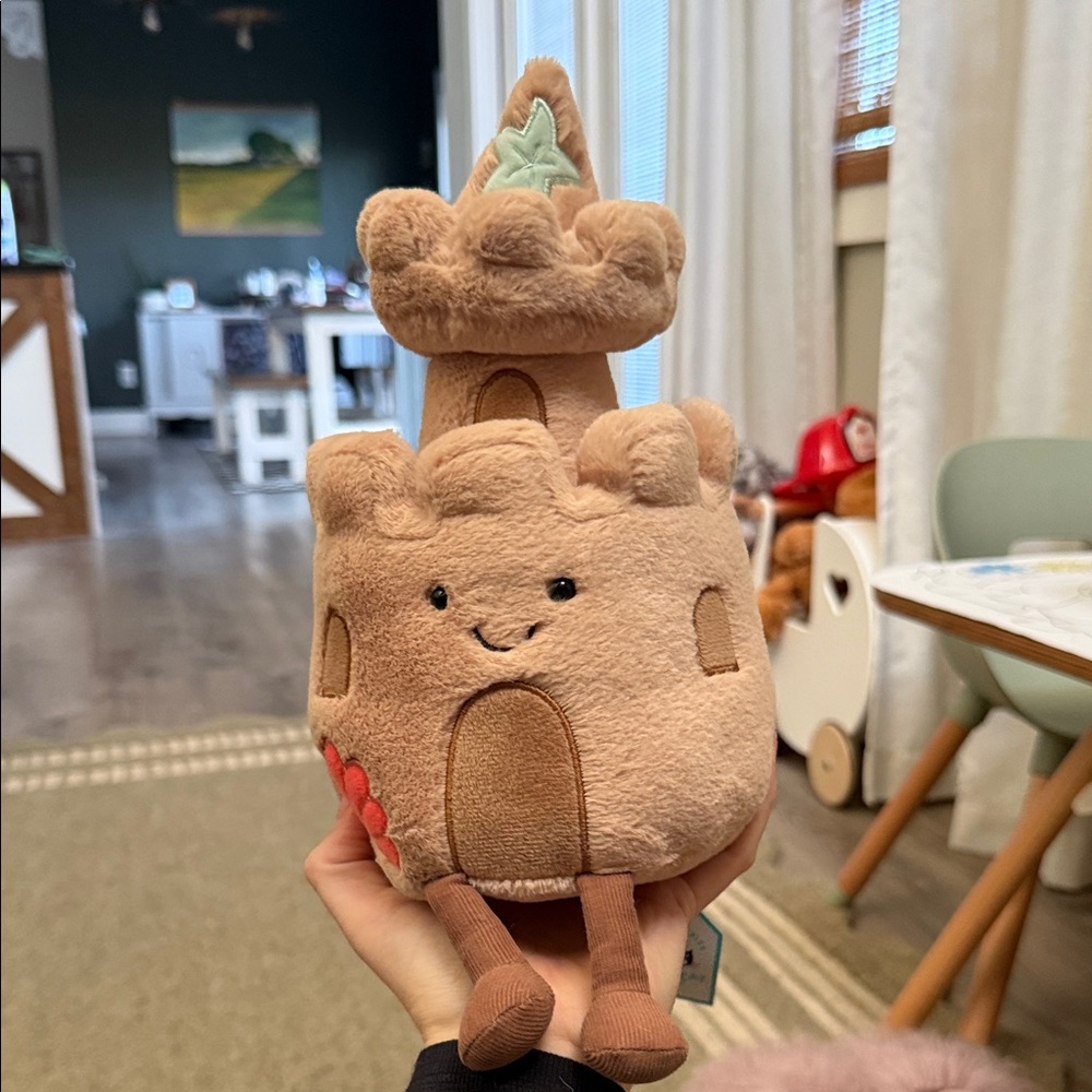 Jellycat Tan and Brown Sandcastle Plush
